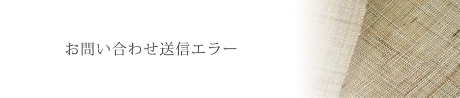 お問い合わせ送信エラー