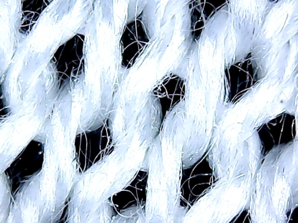 シルク,拡大画像,編み生地,絹紡糸